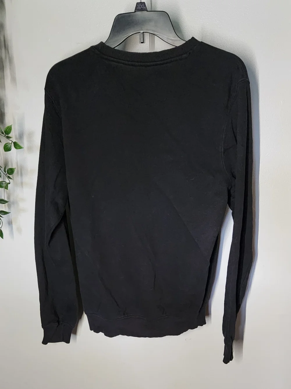U.S. Polo Assn. Black Crewneck Sweatshirt with White Polo Logo